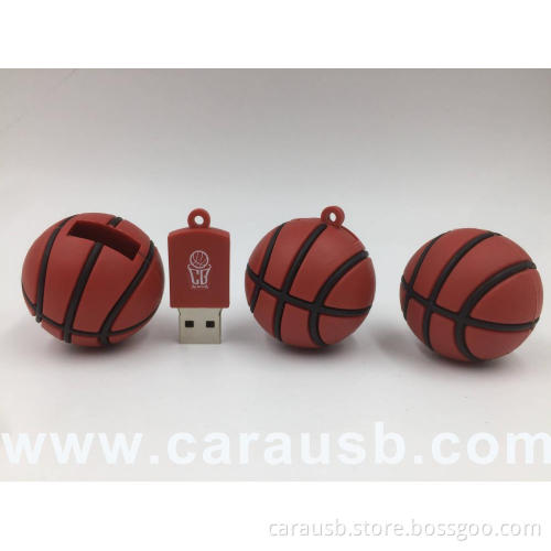 basketball 3D ball shape usb sticks PVC made basketballer flash drives